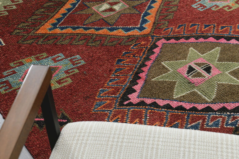 Traditional Wide Vintage Anatolian Runner