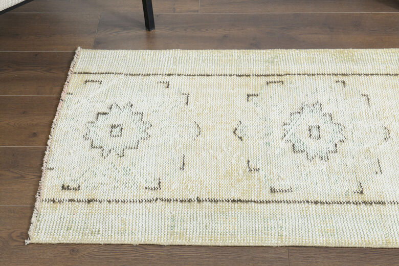 Neutral Vintage Oushak Runner