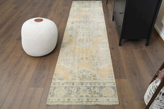 Distressed Orange Runner Rug - Thumbnail