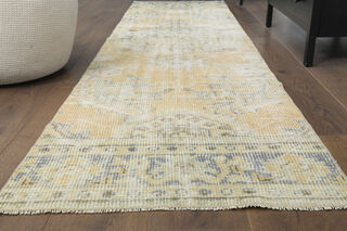 Distressed Orange Runner Rug - Thumbnail