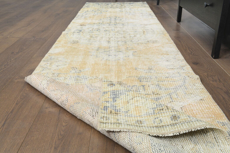 Distressed Orange Runner Rug