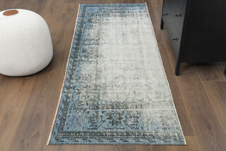 Blue Vintage Runner Rug - Thumbnail