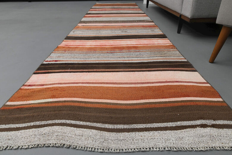 Striped Kilim Runner Rug