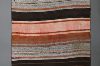 Striped Kilim Runner Rug - Thumbnail