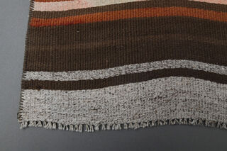 Striped Kilim Runner Rug - Thumbnail