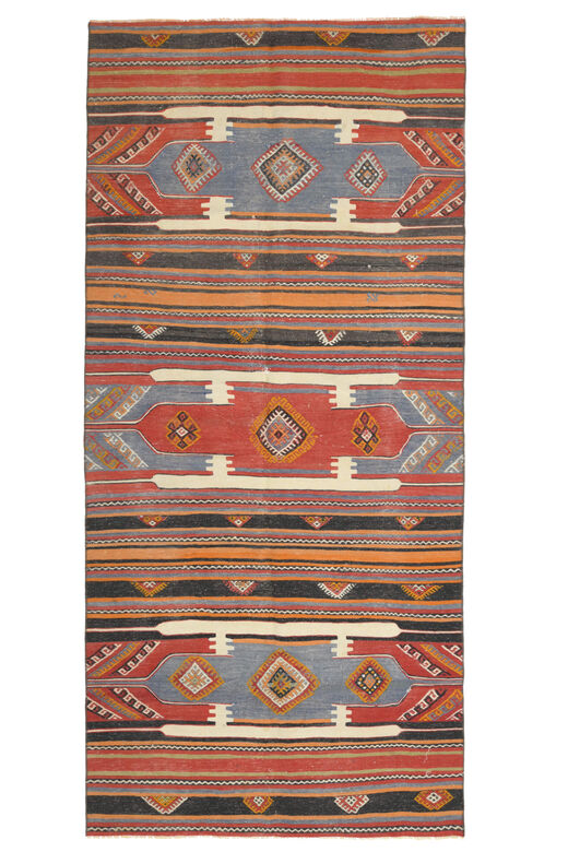 Striped Kilim Runner Rug