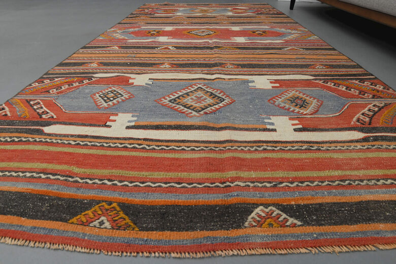 Striped Kilim Runner Rug