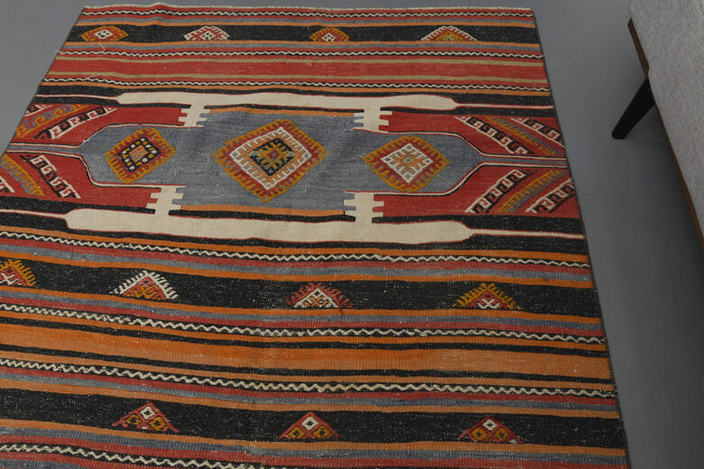 Striped Kilim Runner Rug