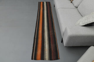 Striped Turkish Kilim Runner - Thumbnail