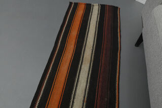 Striped Turkish Kilim Runner - Thumbnail