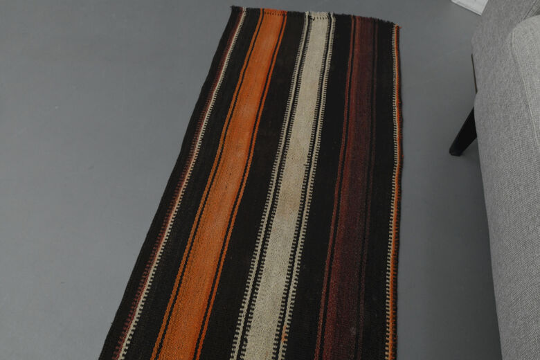 Striped Turkish Kilim Runner