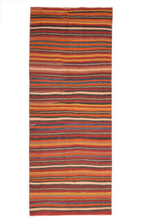 Striped Kilim Runner Rug - Thumbnail