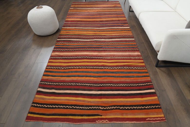 Striped Kilim Runner Rug