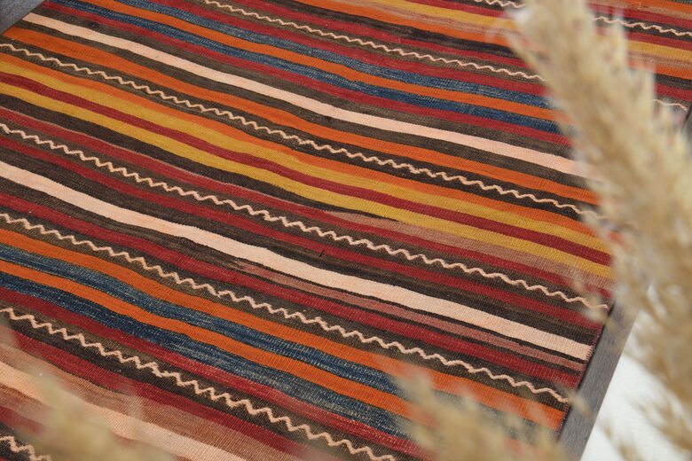 Striped Kilim Runner Rug