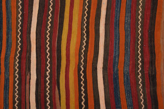 Striped Kilim Runner Rug - Thumbnail