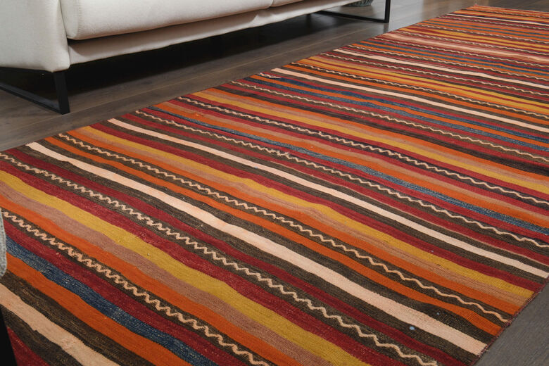 Striped Kilim Runner Rug