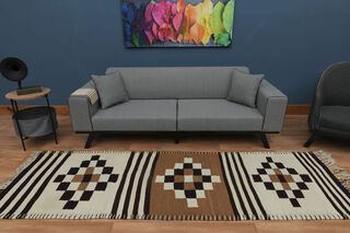 Geometric Unique Runner Rug - Thumbnail