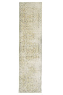 Distressed Oushak Runner Rug - Thumbnail