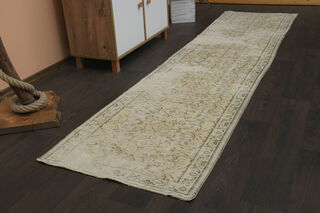 Distressed Oushak Runner Rug - Thumbnail