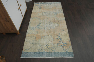 Faded Oushak Runner Rug - Thumbnail