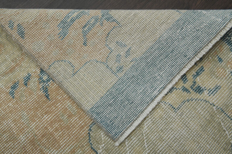 Faded Oushak Runner Rug