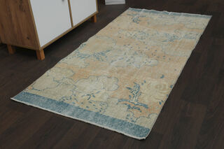 Faded Oushak Runner Rug - Thumbnail