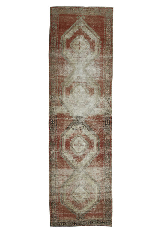 Coral Turkish Anatolian Runner Rug