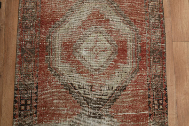 Coral Turkish Anatolian Runner Rug