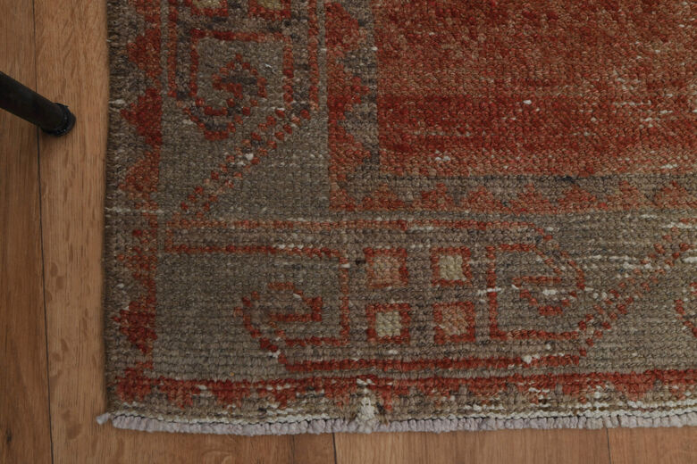 Coral Turkish Anatolian Runner Rug