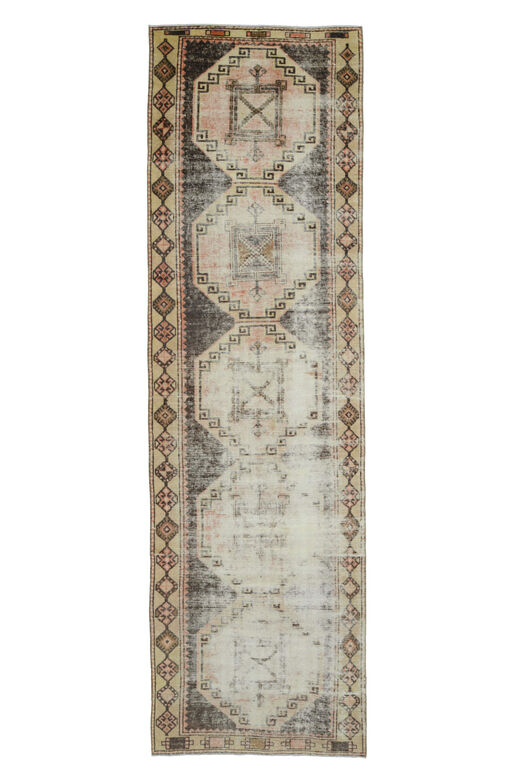 WIde Orange Anatolian Runner Rug