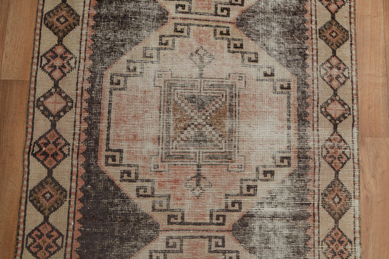 WIde Orange Anatolian Runner Rug