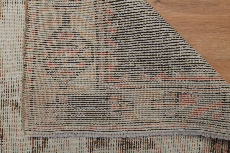 WIde Orange Anatolian Runner Rug
