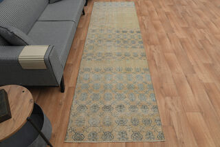 Faded Floral Runner Rug - Thumbnail