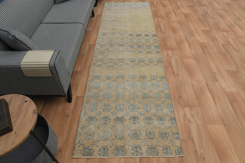 Faded Floral Runner Rug