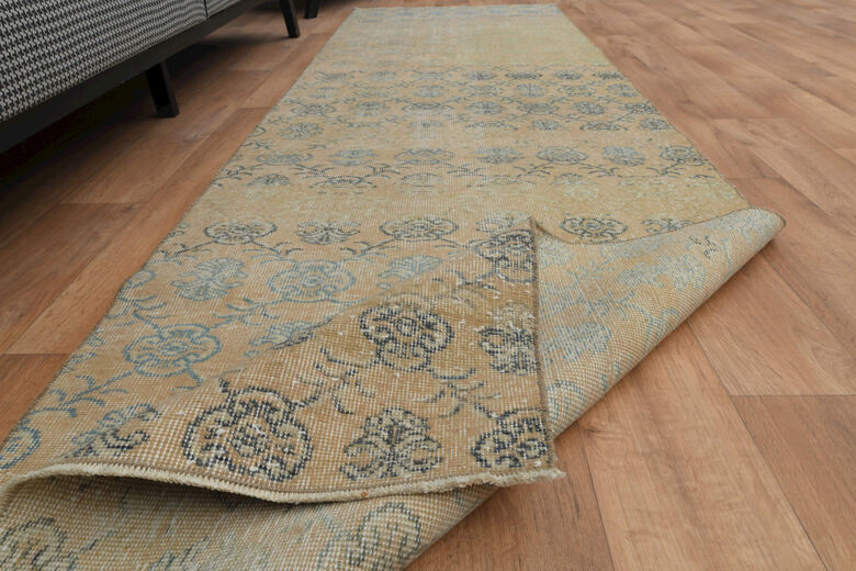 Faded Floral Runner Rug