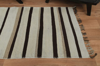 Striped Flatweave Turkish Runner - Thumbnail