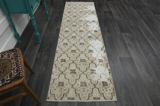  Floral Turkish Runner Rug - Thumbnail