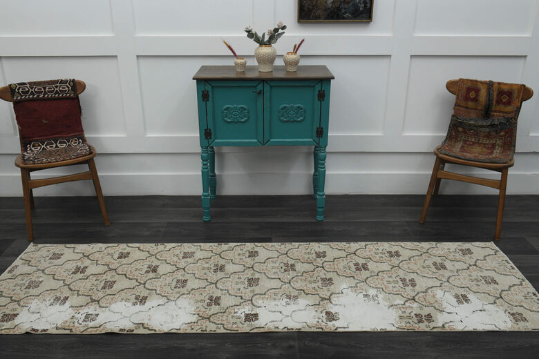  Floral Turkish Runner Rug