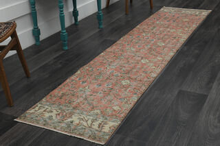  Oushak Turkish Runner Rug - Thumbnail