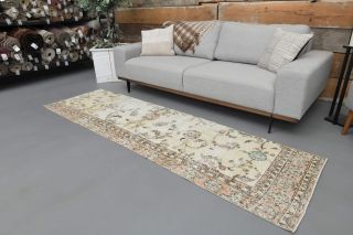 Floral Turkish Runner Rug - Thumbnail