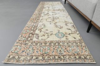 Floral Turkish Runner Rug - Thumbnail