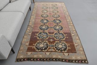 Ikat Turkish Wide Anatolian Runner Rug - Thumbnail