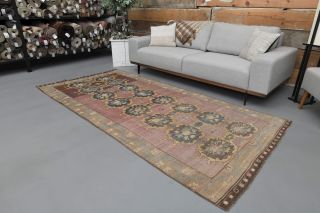 Ikat Turkish Wide Anatolian Runner Rug - Thumbnail