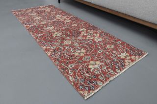 Floral Turkish Runner Rug - Thumbnail