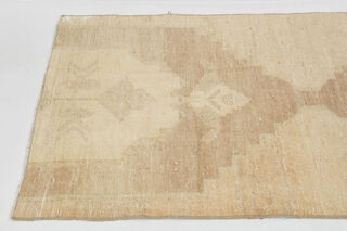 Antique Neutral Turkish Runner Rug - Thumbnail