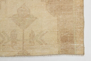 Antique Neutral Turkish Runner Rug - Thumbnail