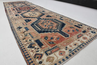 Pastel Red- Turkish Runner Rug - Thumbnail