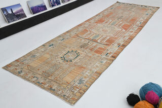 Antique Turkish Runner Rug - Thumbnail