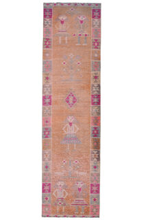 Pale Orange - Human Figures Runner Rug - Thumbnail