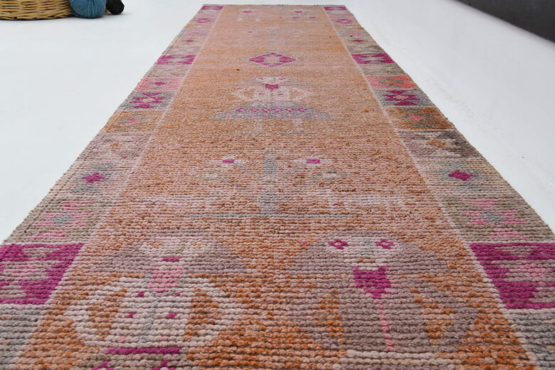 Pale Orange - Human Figures Runner Rug